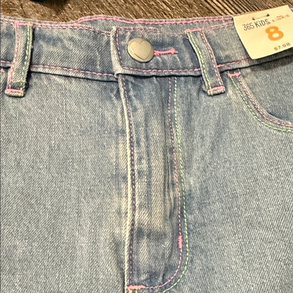 Kids Denim Shorts with Heart and Cherry Designs - Picture 5 of 16